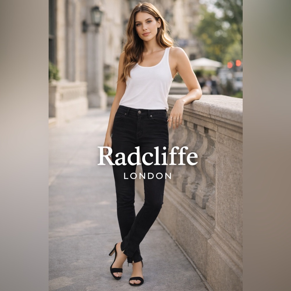 Radcliffe London Honeycomb Skinny Jeans – Pure Black – NWT – Size 28